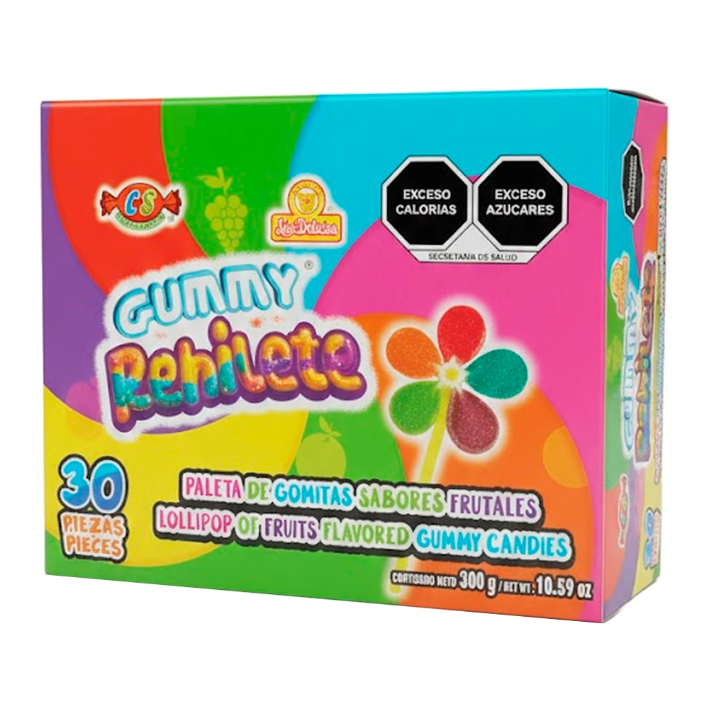 Pirulito De Gelatina Las Delicias Rehilete Flor 300G